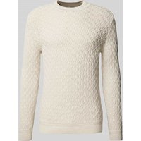 GABBA Strickpullover mit Rundhalsausschnitt Modell 'AKSLA' in Offwhite, Größe L von GABBA