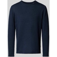 GABBA Strickpullover mit gerippten Abschlüssen in Marine, Größe M von GABBA