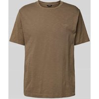 GABBA T-Shirt mit geripptem Rundhalsausschnitt in Hellbraun, Größe M GABBA T-Shirt mit geripptem Rundhalsausschnitt in Hellbraun, Größe M von GABBA