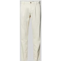 GABBA Tapered Fit Jeans mit Bundfalten Modell 'Firenze' in Ecru, Größe XXL von GABBA