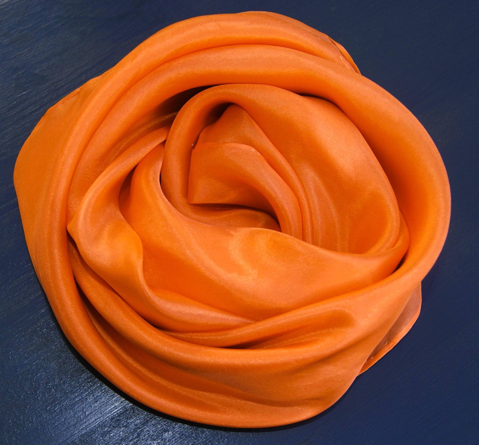 1129 Seidentuch - Orange Uni Ca. 90x90cm 100% Seide von GABIKII