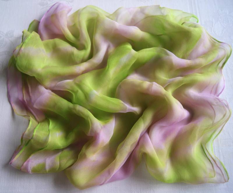 1151 Streifen-Chiffonschal - Ca.45x180cm 100% Seide von GABIKII