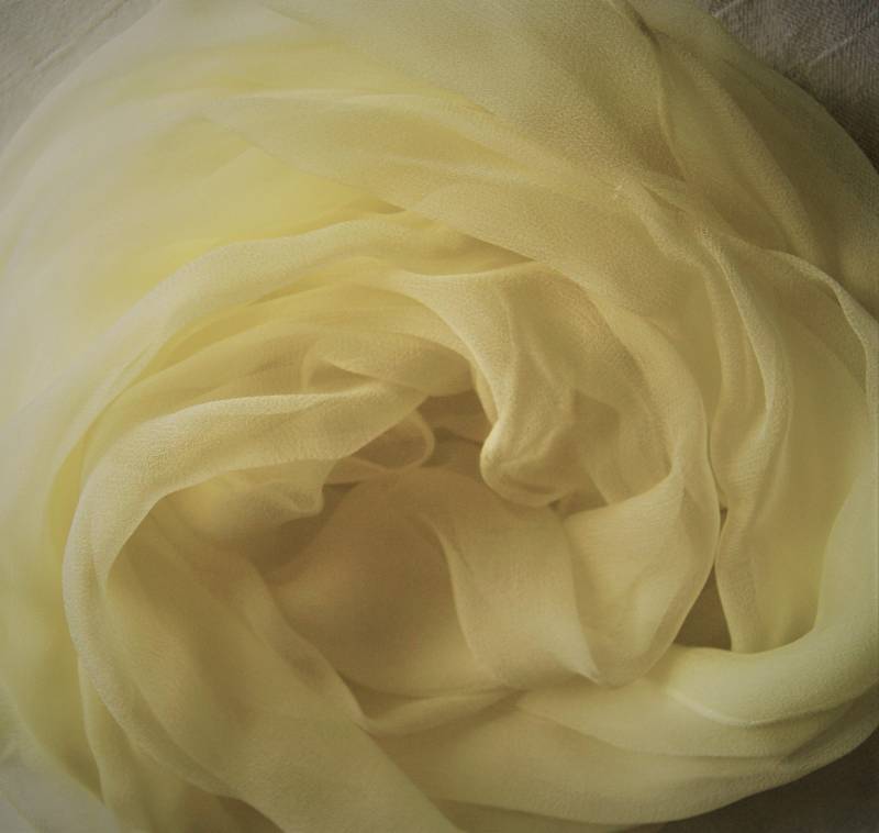 13 Chiffonschal - Vanille Uni Ca.45x180cm von GABIKII