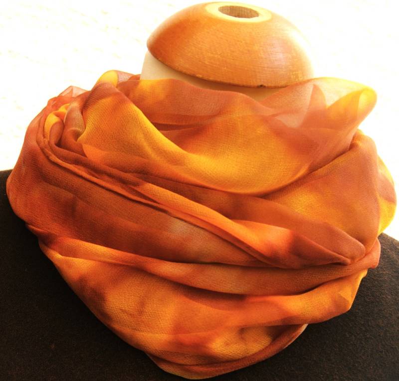 1953 Zick-Zack-Chiffonschal - Ca. 45x180cm 100% Seide von GABIKII