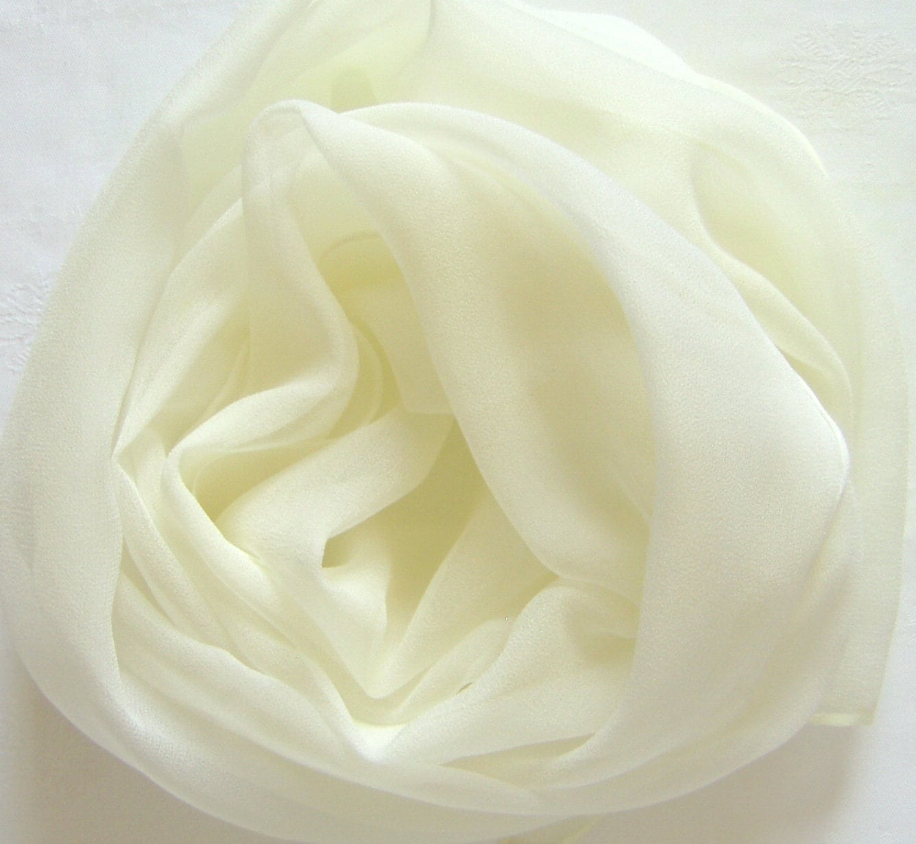 Chiffontuch - Champagner Uni Ca. 90x90cm 100% Seide von GABIKII