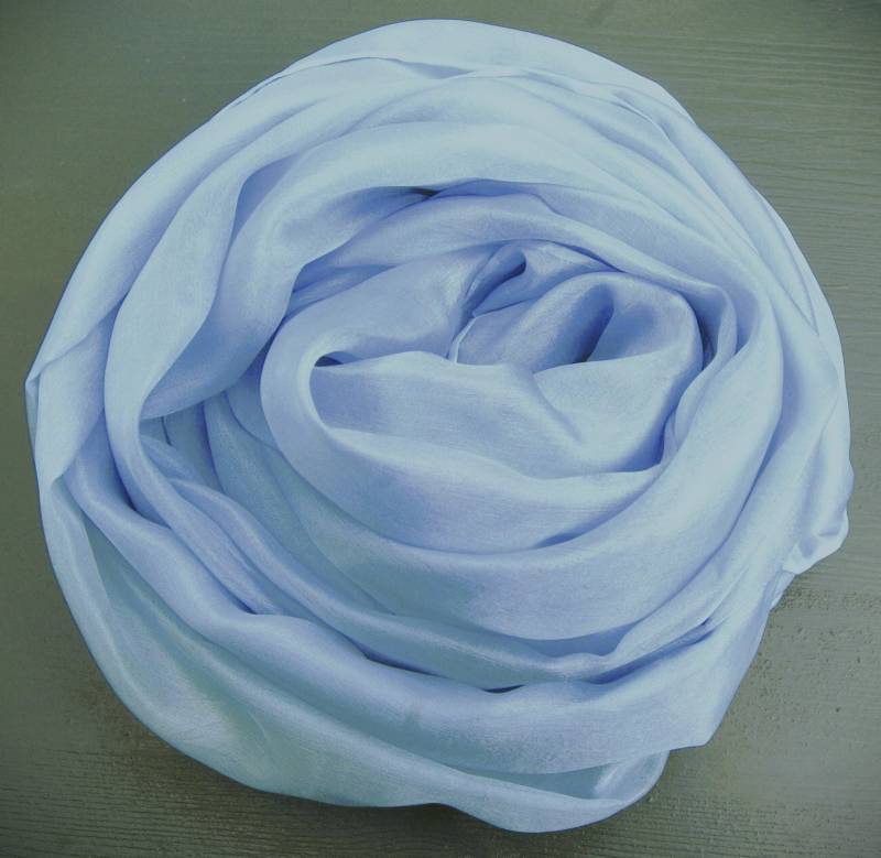 Grössenwahl - Seidentuch | Ca.90x90cm/Ca.74x74cm Oder Seidenschal | Ca.45x180cm Hellblau Uni von GABIKII