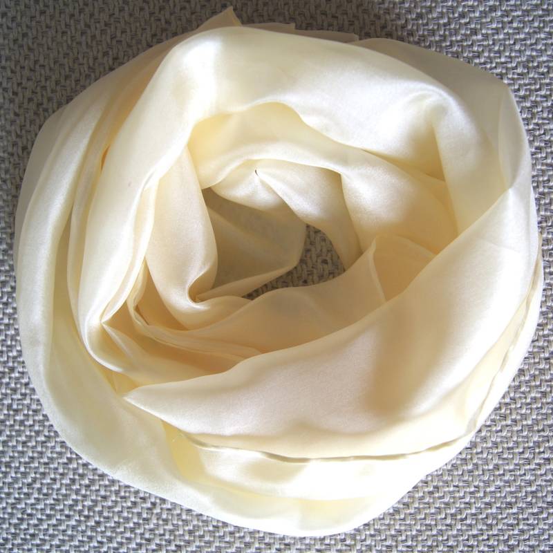 Seidentuch - Ca.90x90cm Vanille Pastell Uni von GABIKII