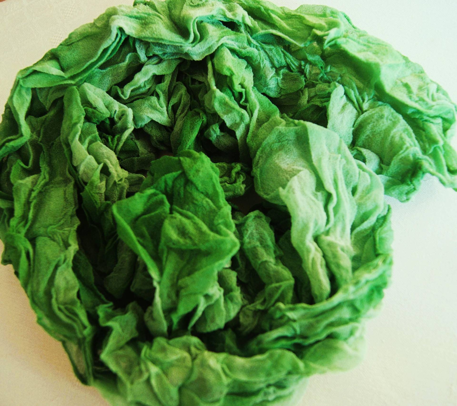 x1039 Knüll(Er-Chiffonschal - Grüntöne Changierend von GABIKII