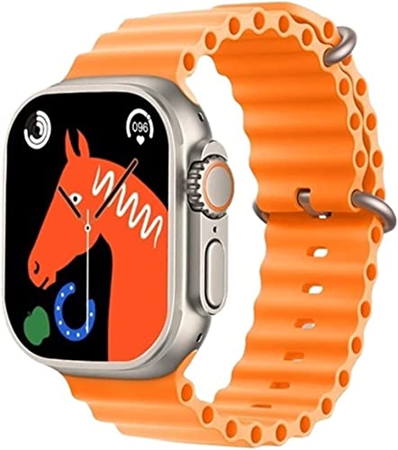 GABLOK Smartwatches Women Men's Sports Bracelet Bluetooth Call Waterproof Voice Assistant Electronic (Color : Ocean Orange, Size : 1) von GABLOK