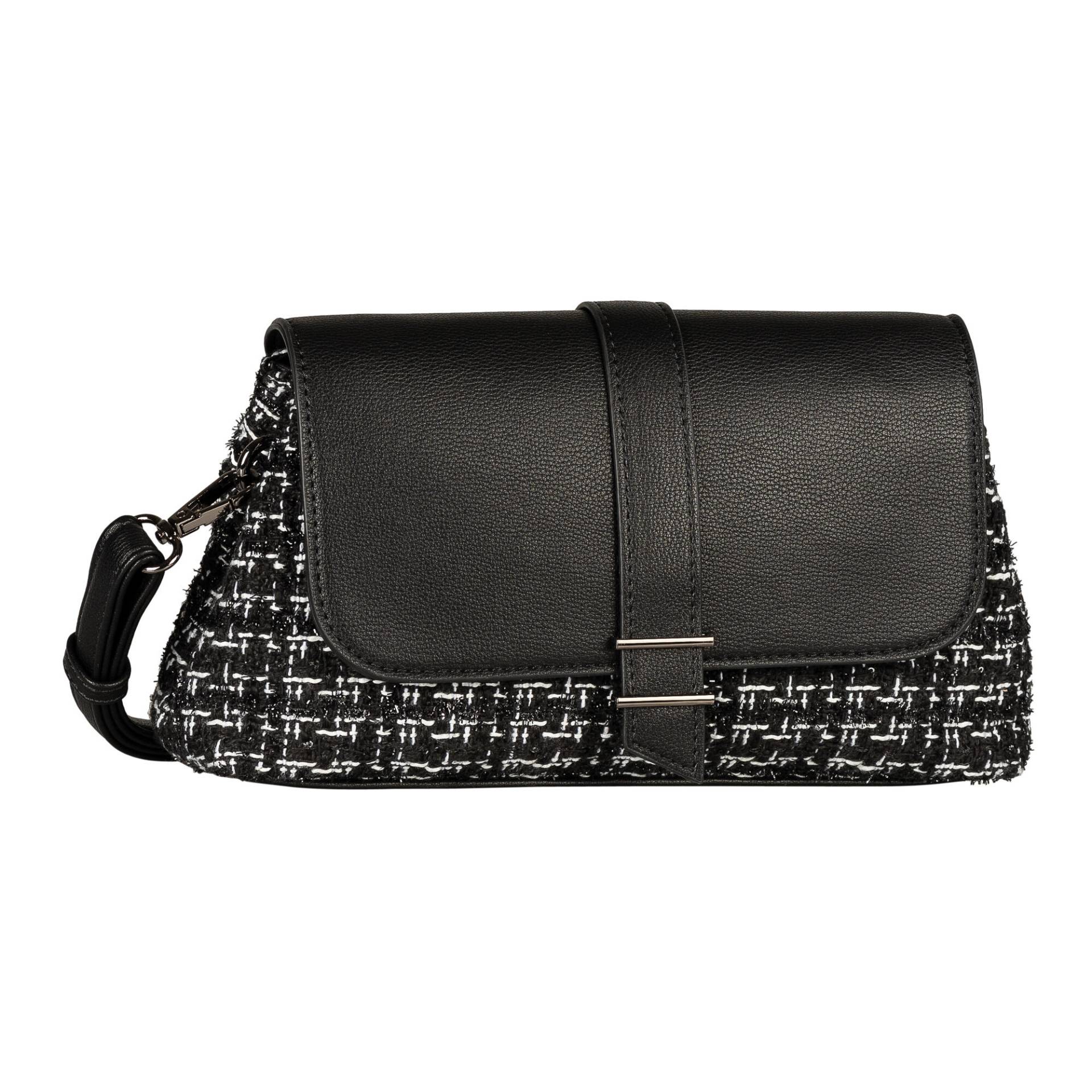 Sahar, Flap bag M no zip, mixed black mixed black von GABOR_BAGS