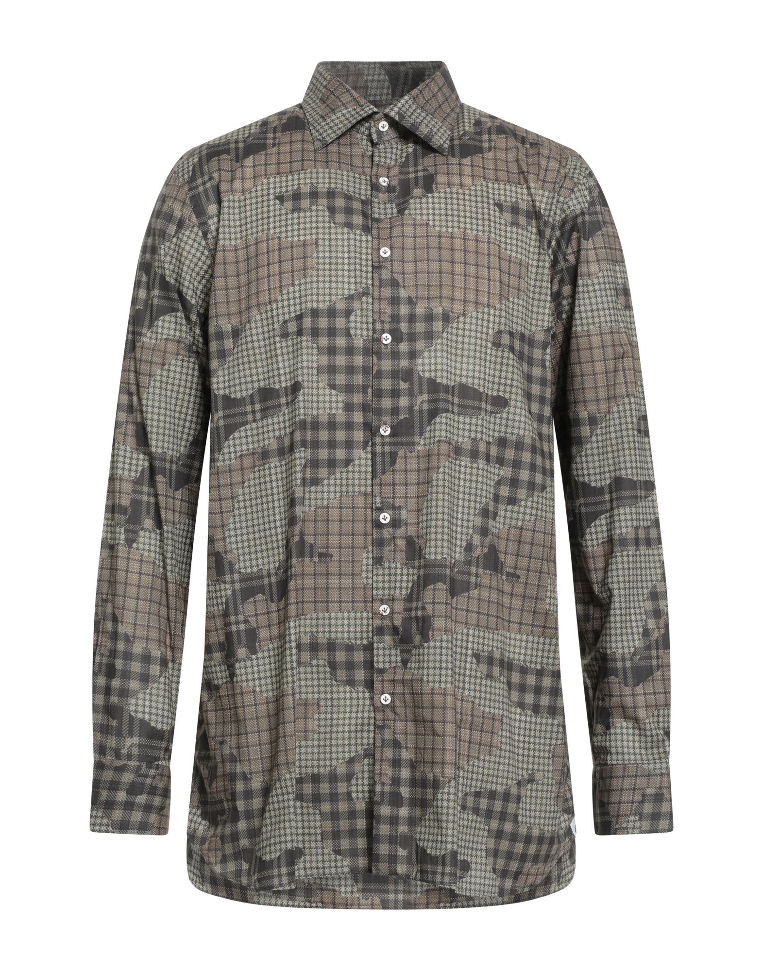 GABRIELE PASINI Hemd Herren Militärgrün von GABRIELE PASINI