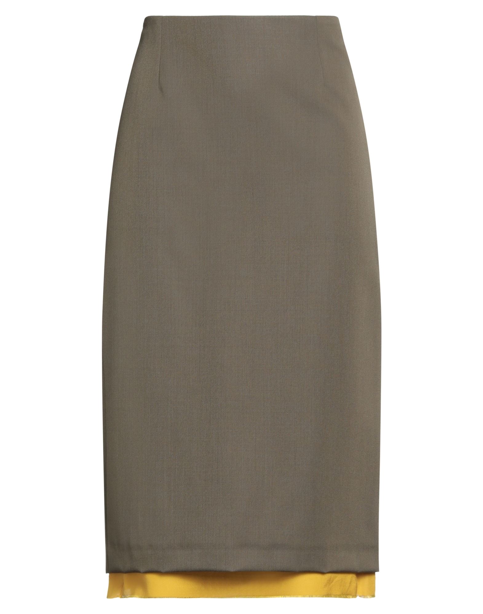 GABRIELE PASINI Midi-rock Damen Khaki von GABRIELE PASINI