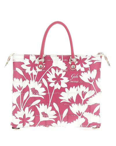 Gabs Tasche G3 Plus TG.M RECYCLE PATCHWORK LEDER + BULLSHINY SILVER FUXIA OLEANDRO, Fuchsia Gemustert, Medium von GABS