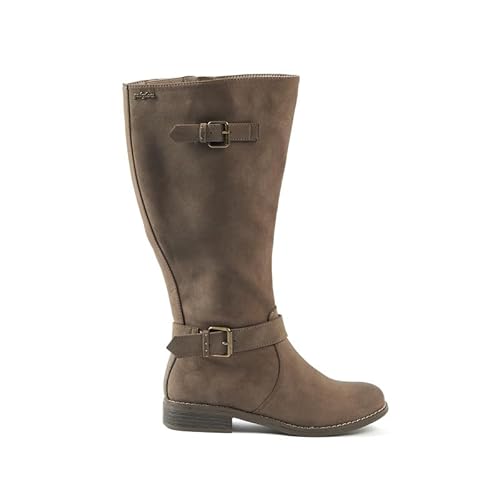 GABYLOU Bottes mollets larges XL - Modele Isabelle, Taupe, 41 von GABYLOU