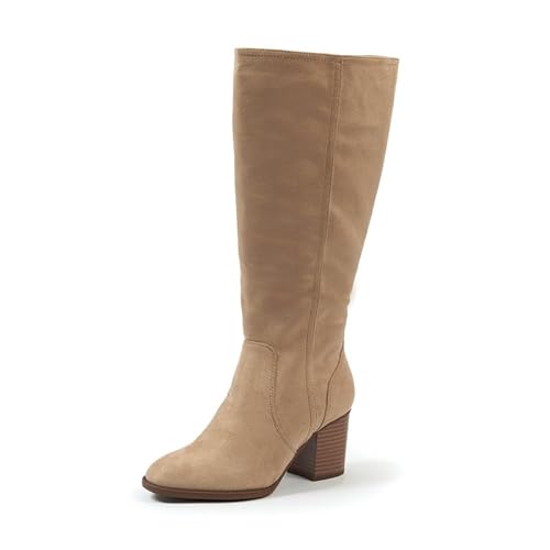 GABYLOU Bottes mollets larges XL - Modele Olivia, Lt Beige, 38 von GABYLOU