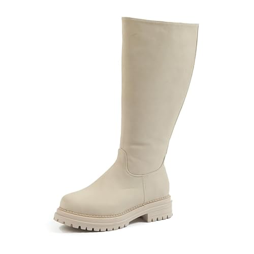 GABYLOU Weite Wadenstiefel XL - Modell Emilie. Beige. 38 von GABYLOU