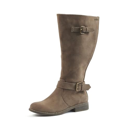 GABYLOU Bottes mollets larges XL - Modele Isabelle, Taupe, 38 von GABYLOU