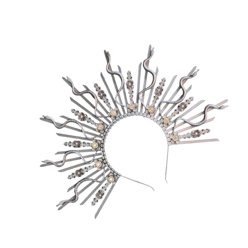 GADAW Multifauntal Snake Head Crowns Haarteil Mit Mehreren Farbbrauthaarkronen Zur Verbesserung Ihrer Mythologie Ensembles von GADAW
