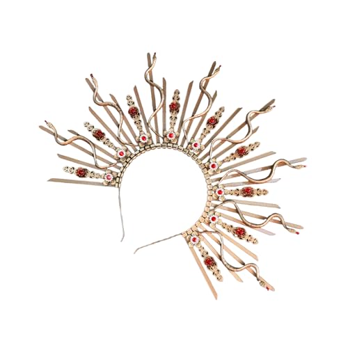 GADAW Multifauntal Snake Head Crowns Haarteil Mit Mehreren Farbbrauthaarkronen Zur Verbesserung Ihrer Mythologie Ensembles von GADAW
