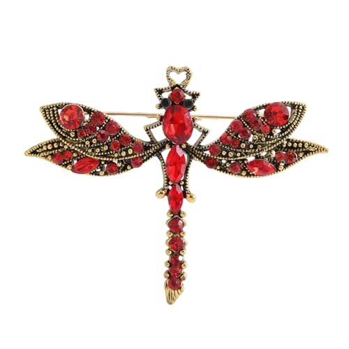 Retro Libellen Crystal Brosche Pin Eleganter Strasssteine ​​Tierverstärker Accessoire Für Frauen Und Mädchen Modeschmuck von GADAW
