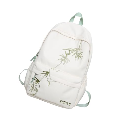 Student Schulrucksack Frau Große Kapazität Laptop Rucksack Mann Casual Daypacks Asiatischer Bambus Rucksack Reiserucksack von GADAW