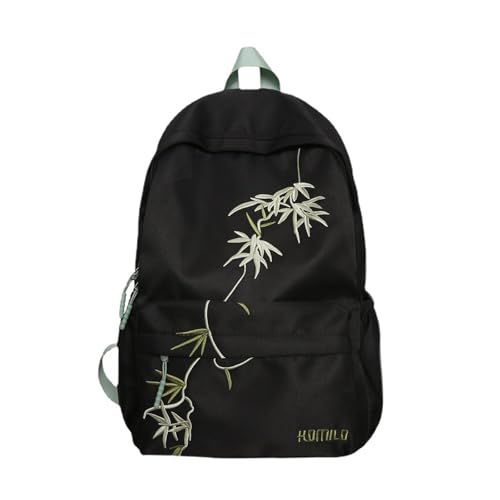 Student Schulrucksack Frau Große Kapazität Laptop Rucksack Mann Casual Daypacks Asiatischer Bambus Rucksack Reiserucksack von GADAW