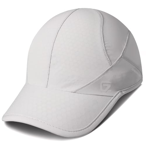 Sport cap,Soft Brim Lightweight Waterproof Running Hat Breathable Baseball Cap Quick Dry Sport Caps Cooling Portable Sun Hats for Men and Woman Performance Workouts and Outdoor Activities Light Gray von GADIEMKENSD