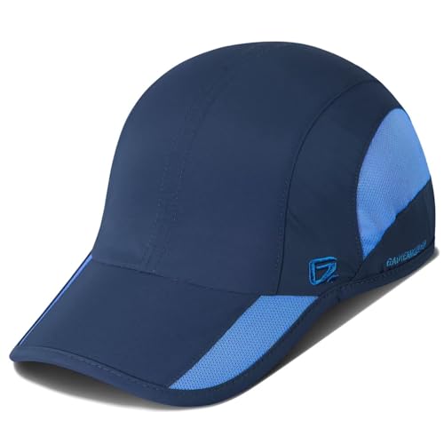2 Stücke Golfmütze Leichter Sport Laufhut Mehrfarbig Atmungsaktiv Kühlend Dri Fit Mütze Unstrukturierte Baseballkappe Trucker Vatermützen für Sommer Gym Tennis Camping Hut für Herren Marineblau von GADIEMKENSD