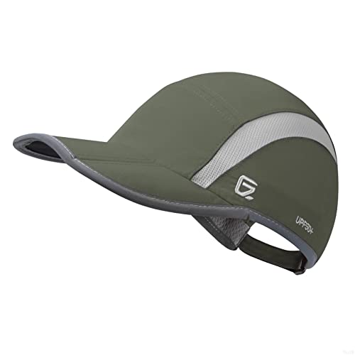 GADIEMKENSD UPF50+ Quick Dry Sports Hat Lightweight Breathable Soft Outdoor Running Cap (Folding Series, Series, Amy Green) von GADIEMKENSD