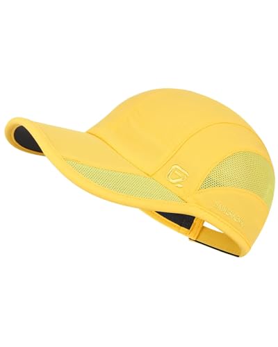 GADIEMKENSD Baseball Cap Quick Dry Sports Hat Unstructured Soft for Men Outdoor Run Golf Dad Bicycle Caps (Yellow, M) von GADIEMKENSD
