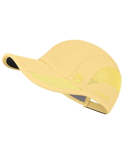 GADIEMKENSD Baseball Cap Quick Dry Sports Hat Unstructured Soft for Men Outdoor Run Golf Dad Bicycle Caps (Yellowish, M) von GADIEMKENSD