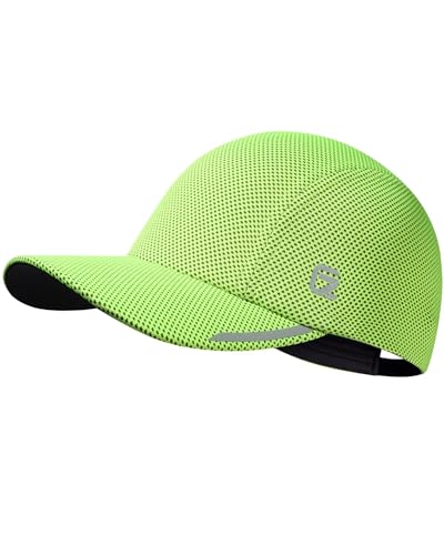 GADIEMKENSD Cooling Men’s Running Hat Performance Mesh Hat - Excellent Ventilation, Lightweight, Reflective Safety. Fluorescent Green von GADIEMKENSD