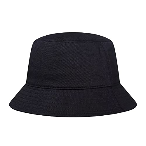 GADIEMKENSD Cotton Bucket Hat for Women Summer Beach Sun Protection Bucket Hats for Men Trendy Portable Outdoor Travel Hat for Golf Hiking Fishing Camping Black von GADIEMKENSD
