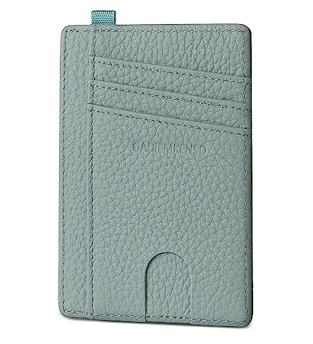 GADIEMKENSD Credit Card Holder RFID Blocking Genuine Leather Slim Card Wallet Compact Size Card Cases for Women Men Keychain Wallet Purse with D-Shackle Llaveros De Hombre ID Exemption Card Set Mint von GADIEMKENSD