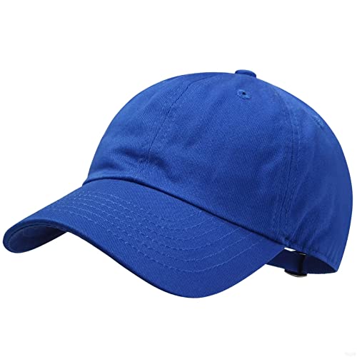 GADIEMKENSD Kids Plain Baseball Cap Unconstructed Fitted Toddler Sun Hat Washed Cotton Kids Baseball Hat Beach Camping Golf Travel for Boys Girls 7-12 Years Blue von GADIEMKENSD