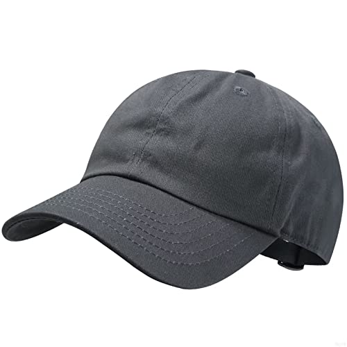 GADIEMKENSD Kids Plain Baseball Cap Unconstructed Fitted Toddler Sun Hat Washed Cotton Kids Baseball Hat Beach Camping Golf Travel for Girls Boys 3-7 Years Dark Gray von GADIEMKENSD