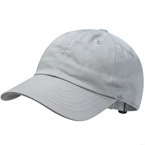 GADIEMKENSD Kids Plain Baseball Cap Unconstructed Fitted Toddler Sun Hat Washed Cotton Kids Baseball Hat Beach Camping Golf Travel for Girls Boys 3-7 Years Gray von GADIEMKENSD