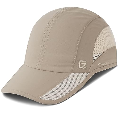 GADIEMKENSD Quick Dry Sport Hat Lightweight Breathable Outdoor Run Cap schirmmüTZE Herren Basecap Mütze Snapback Baseball Kappe Khaki von GADIEMKENSD