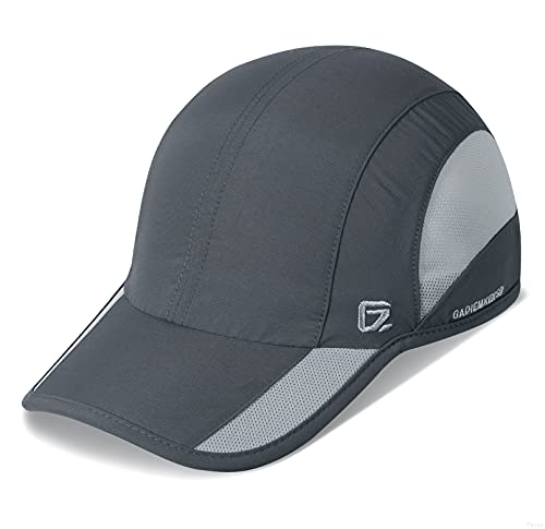 GADIEMKENSD Quick Dry Sports Hat Lightweight Breathable Soft Outdoor Run Cap (Classic up, Deep Gray) von GADIEMKENSD