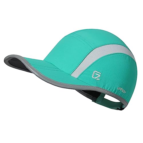 GADIEMKENSD Quick Dry Sports Hat Lightweight Breathable Soft Outdoor Run Cap (Folding Series, Green) von GADIEMKENSD