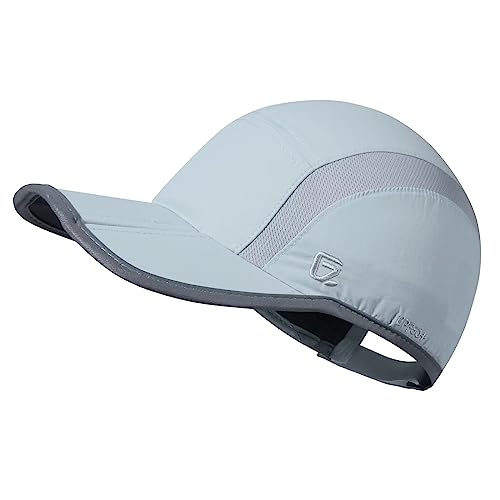GADIEMKENSD Quick Dry Sports Hat Lightweight Breathable Soft Outdoor Run Cap (Folding Series, Light Blue) von GADIEMKENSD