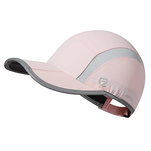 GADIEMKENSD Quick Dry Sports Hat Lightweight Breathable Soft Outdoor Run Cap (Folding Series, Light Pink) von GADIEMKENSD