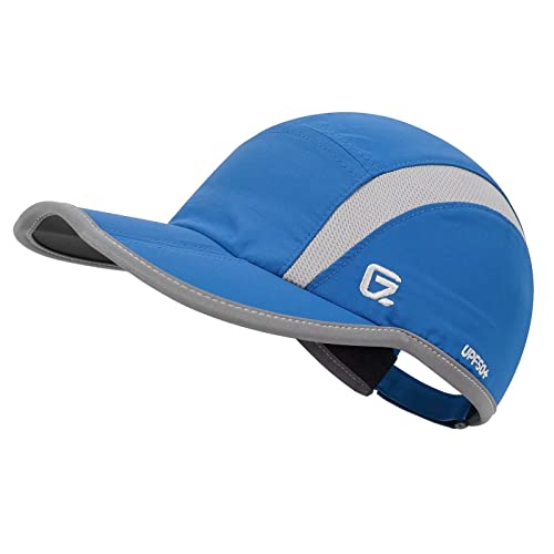 GADIEMKENSD Quick Dry Sports Hat Lightweight Breathable Soft Outdoor Run Cap (Folding Series,Blue) von GADIEMKENSD