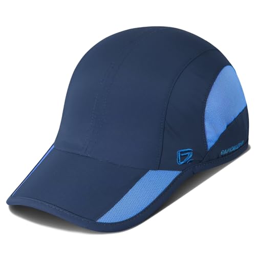 GADIEMKENSD Quick Dry Sports Hat Lightweight Breathable Soft Outdoor Run Cap (Improved, Navy) von GADIEMKENSD