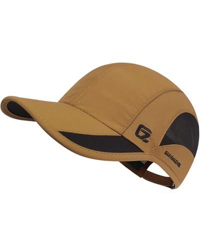 GADIEMKENSD Quick Dry Sports Hat Lightweight Breathable Soft Outdoor Running Cap Baseball Caps for Men (Camel, M) von GADIEMKENSD