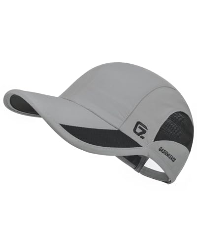 GADIEMKENSD Quick Dry Sports Hat Lightweight Breathable Soft Outdoor Running Cap Baseball Caps for Men (Light Gray) von GADIEMKENSD