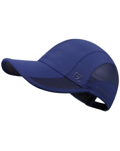 GADIEMKENSD Quick Dry Sports Hat UPF50+ Lightweight Breathable Soft Outdoor Running Cap Women Baseball Caps (Midnight Blue, L) von GADIEMKENSD