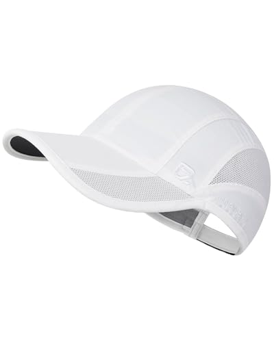 GADIEMKENSD Quick Dry Sports Hat UPF50+ Lightweight Breathable Soft Outdoor Running Cap Women Baseball Caps (Pure White, M/L) von GADIEMKENSD