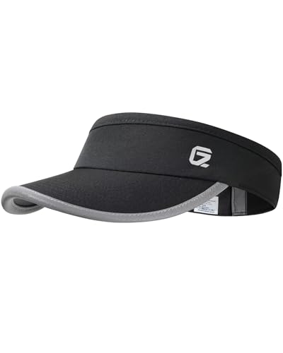 GADIEMKENSD Reflective Sun Visor for Women, UPF 50+ Lightweight and Breathable for Running. Black von GADIEMKENSD
