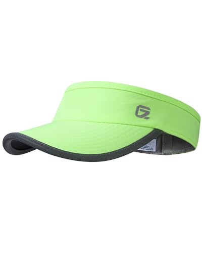 GADIEMKENSD Reflective Sun Visor for Women, UPF 50+ Lightweight and Breathable for Running. Bright Green von GADIEMKENSD